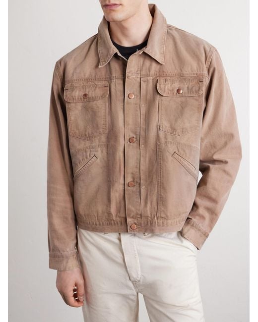 RRL Natural Cotton-Canvas Trucker Jacket for men