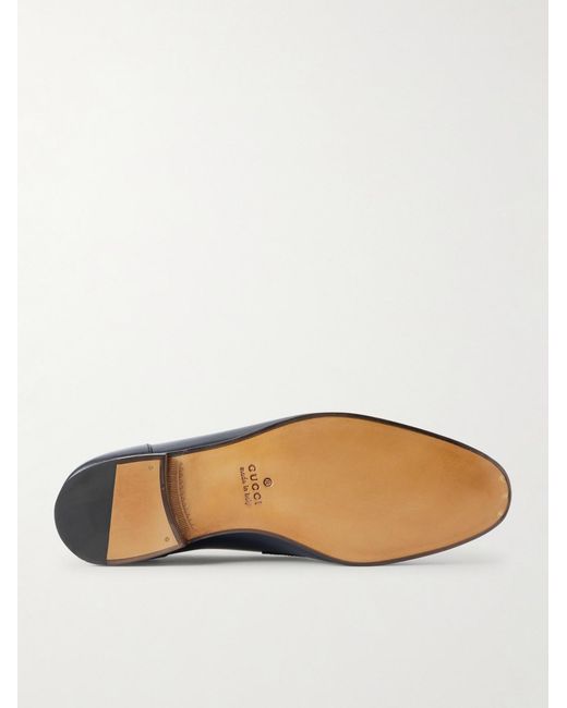 Gucci Blue Jordaan Horsebit-Embellished Leather Loafers for men