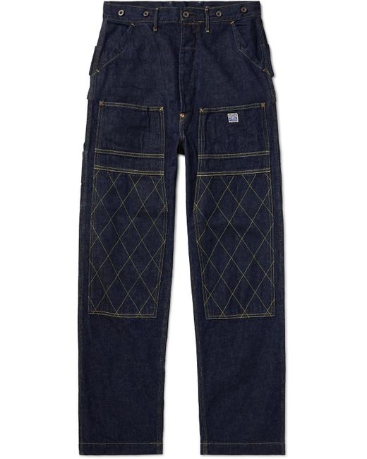 Kapital Blue Lumber Straight-leg Panelled Jeans for men