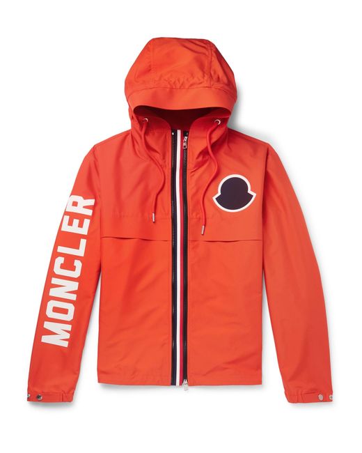 Moncler Orange Montreal Logo-print Shell Jacket for men