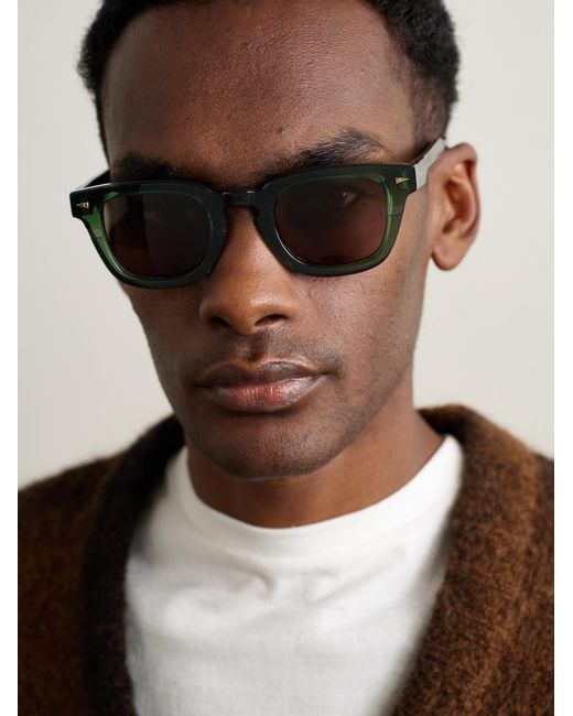 Ahlem Green Champ De Mars Square-frame Acetate Sunglasses for men