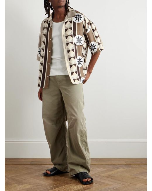 Loewe Natural Paula's Ibiza Barrel-leg Cotton-twill Trousers for men