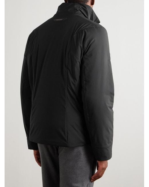 Sease Black Padded Virgin Wool And Silk-Blend Flannel Jacket for men