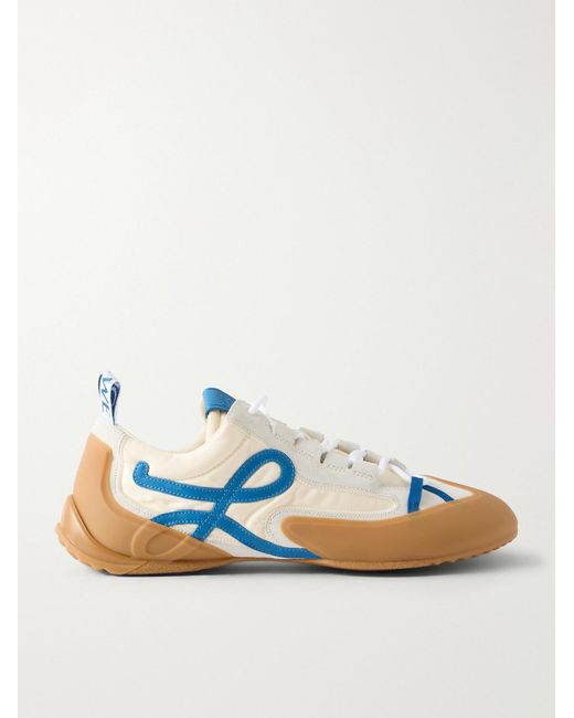 Loewe Blue Grip Suede-Trimmed Nylon Sneakers for men
