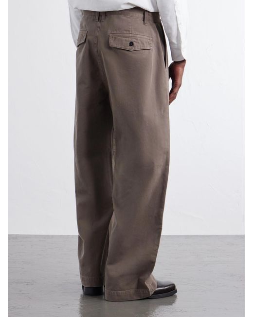 Agolde Brown Warwick Wide-Leg Recycled-Cotton Twill Trousers for men