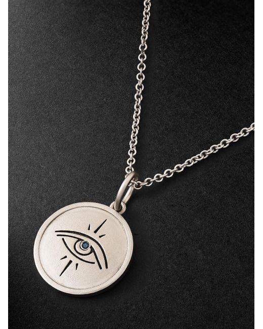 Diamond Pendant Necklace di Jacquie Aiche in Black da Uomo