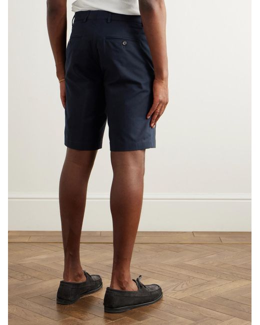 Loro Piana Jarno gerade geschnittene Bermudashorts aus Stretch-Baumwolle in Blue für Herren
