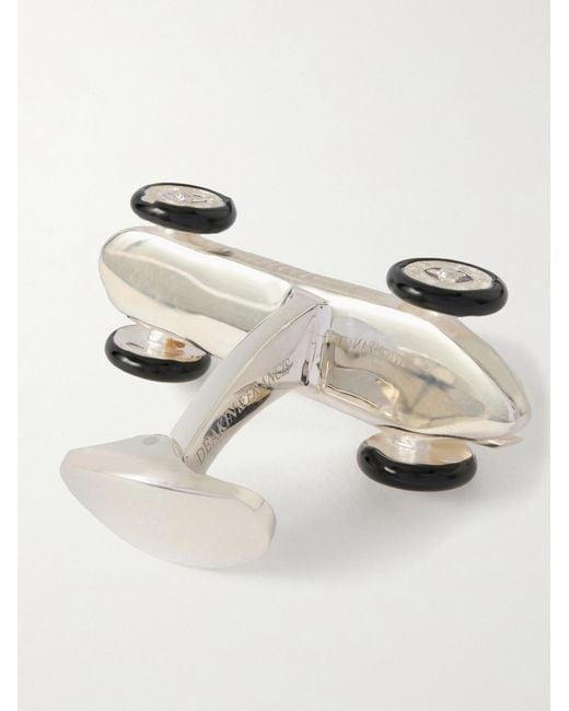 Deakin & Francis Natural Toy Racing Car Sterling Cufflinks for men