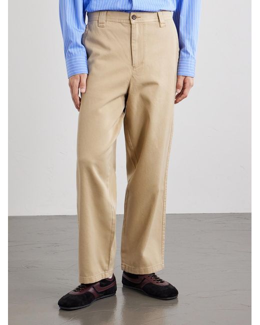 Corridor NYC Natural Wide-Leg Cotton-Twill Trousers for men