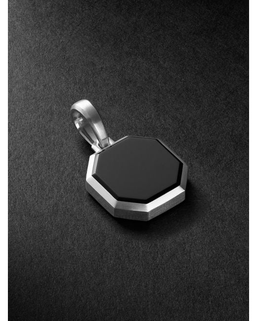 David Yurman Black Sterling Onyx Pendant for men