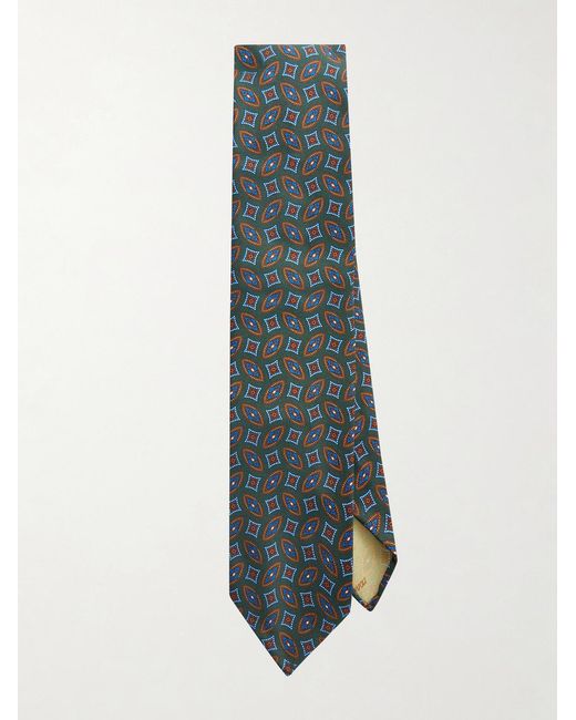 Rubinacci Blue 9Cm Silk-Jacquard Tie for men