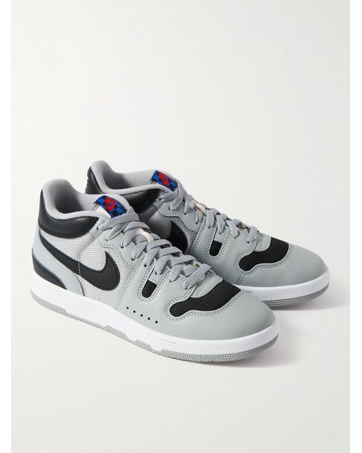 Nike Gray Mac Attack Qs Mesh And Leather Sneakers for men