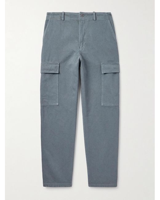 A.P.C. Blue Duncan Straight-Leg Organic Cotton-Twill Trousers for men