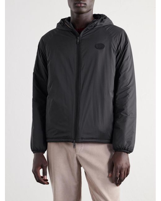 Burberry Black Logo-Appliquéd Shell Hooded Jacket for men