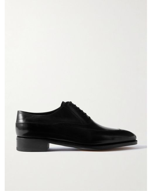 John Lobb Black Edge Leather Oxford Shoes for men