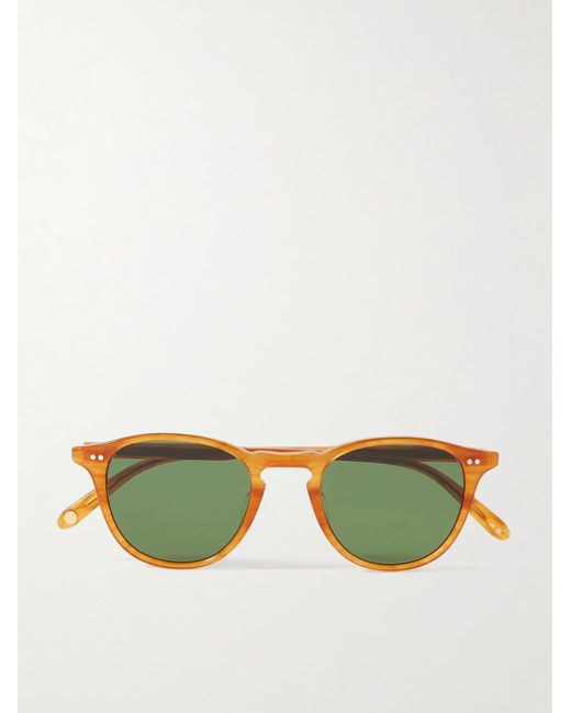 Garrett Leight Green Hampton Round-Frame Acetate Sunglasses for men