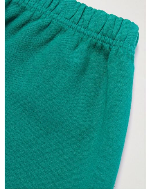 Les Tien Green Tapered Garment-Dyed Cotton-Jersey Sweatpants for men