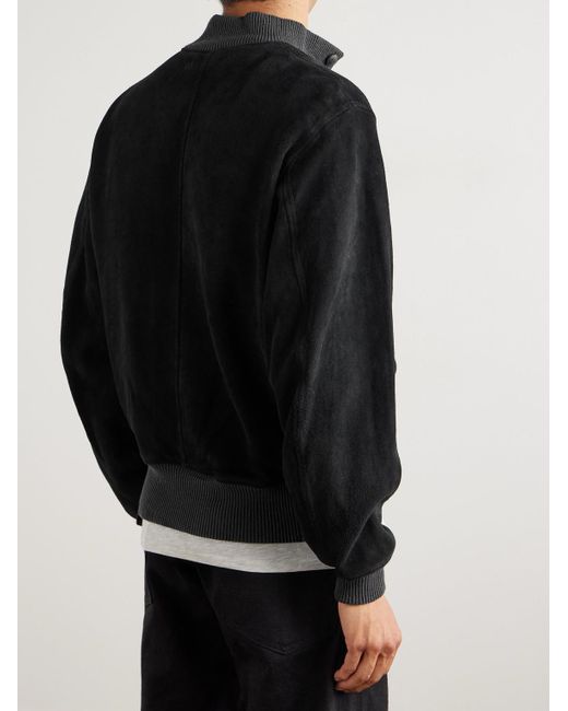 RRL Black Mason Suede Jacket for men