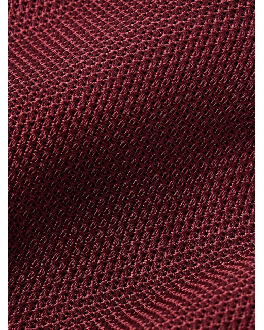 Drake's Red 8cm Silk-grenadine Tie for men