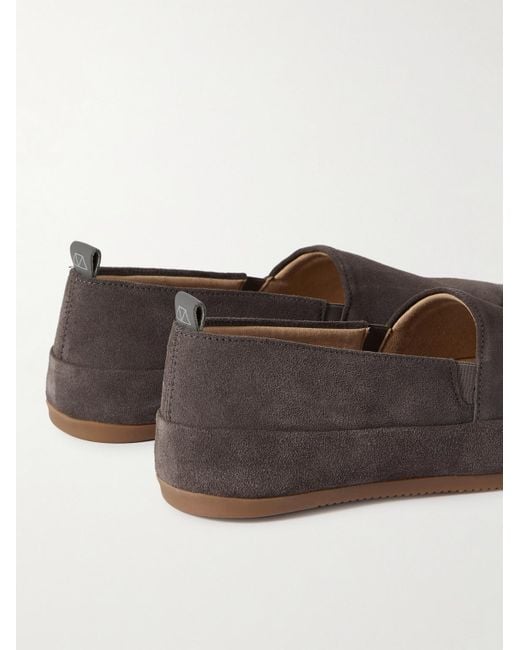 Mulo Brown Suede Loafers for men