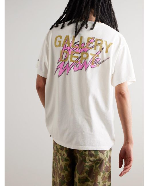 GALLERY DEPT. White Doc Johnson Heat Wave Glittered Printed Cotton-jersey T-shirt for men