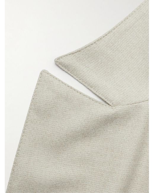 STÒFFA Natural Double-Breasted Wool Blazer for men