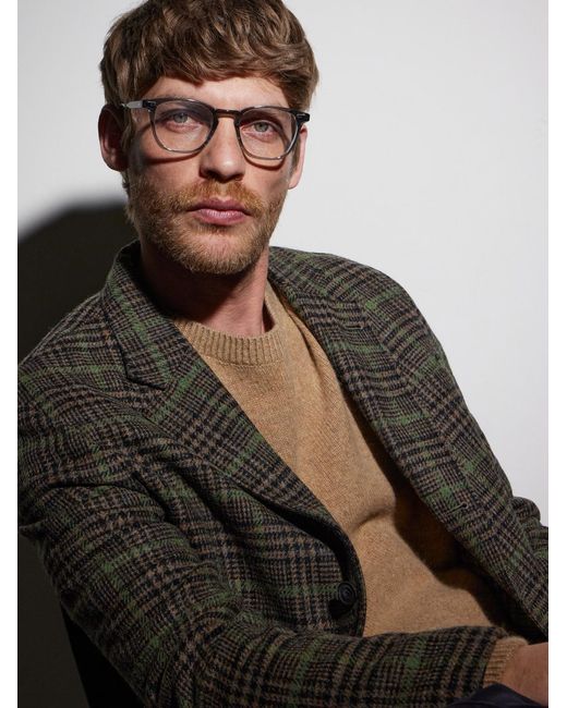 Garrett Leight Natural Albright D-Frame Acetate Optical Glasses for men