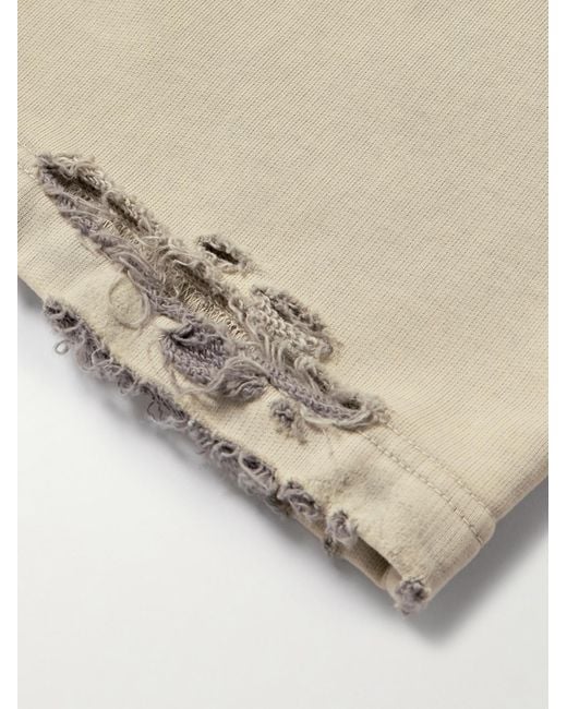 Balenciaga Weit geschnittene Jogginghose aus Baumwoll-Jersey mit Print in Distressed-Optik in Natural für Herren
