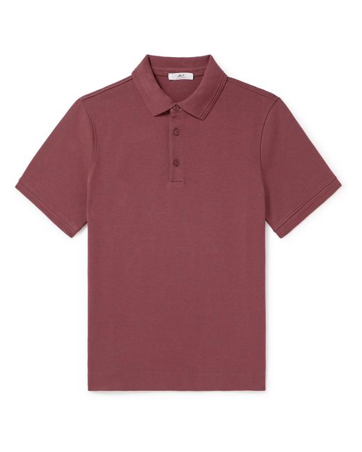 Mr P. Red Organic Cotton-piqué Polo Shirt for men