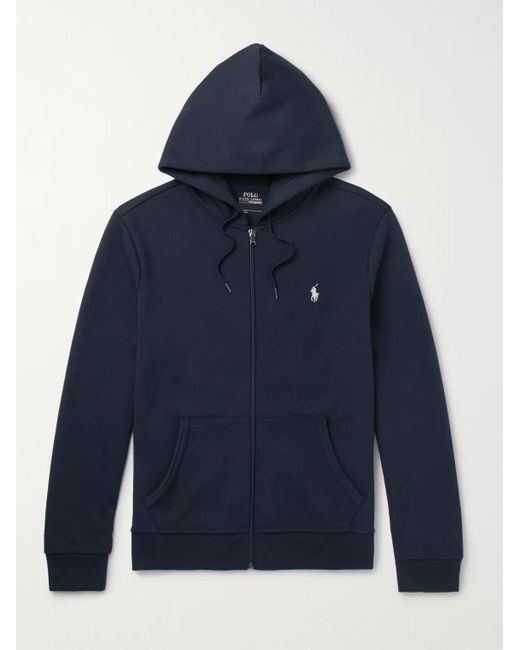 Polo Ralph Lauren Blue Jersey Zip-up Hoodie for men