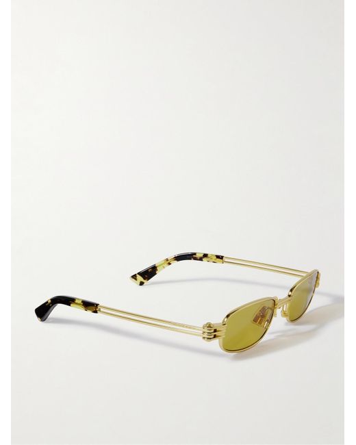Bottega Veneta Yellow Rectangular-Frame-Tone Sunglasses for men