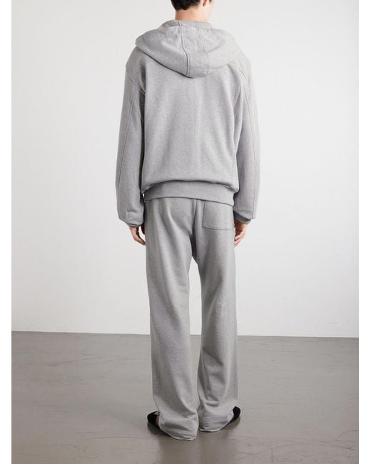 Dries Van Noten Gray Cotton-Jersey Zip-Up Hoodie for men