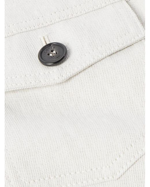 Giacca Trucker Slim-Fit di Incotex in White da Uomo