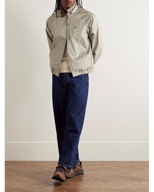 Aimé Leon Dore Blouson aus Baumwoll-Twill mit Logostickerei und Cordbesatz in Gray für Herren