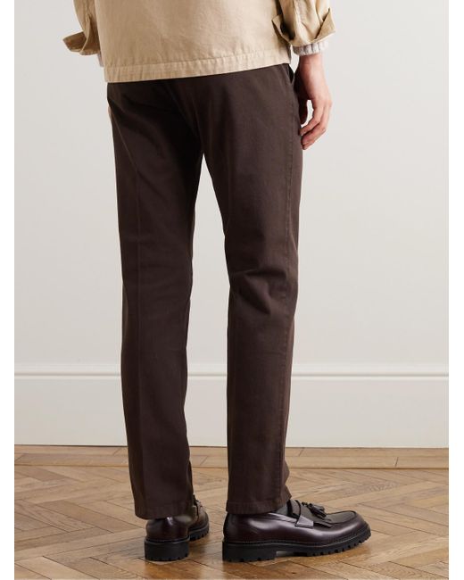 Mr P. Brown Straight-leg Cotton-blend Twill Trousers for men