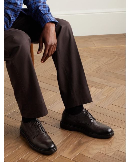 Officine Creative Black Hopkins Flexi 208 Deerskin Derby Shoes for men