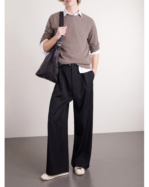 Jil Sander Purple Wool And Cashmere-Blend Sweater for men