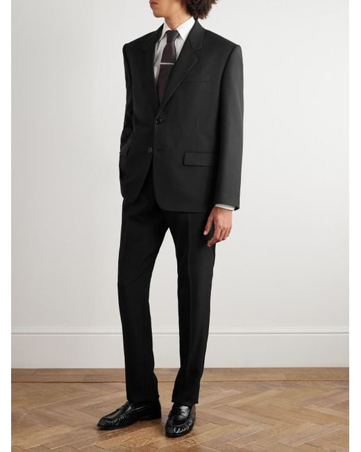 Saint Laurent Black Wool-gabardine Blazer for men