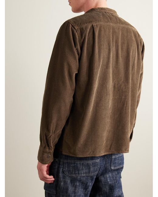 Overshirt in velluto a coste di cotone di Save Khaki in Brown da Uomo