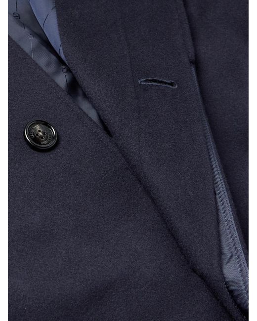 Valentino Garavani Blue Oversized Wool And Cashmere-Blend Coat for men