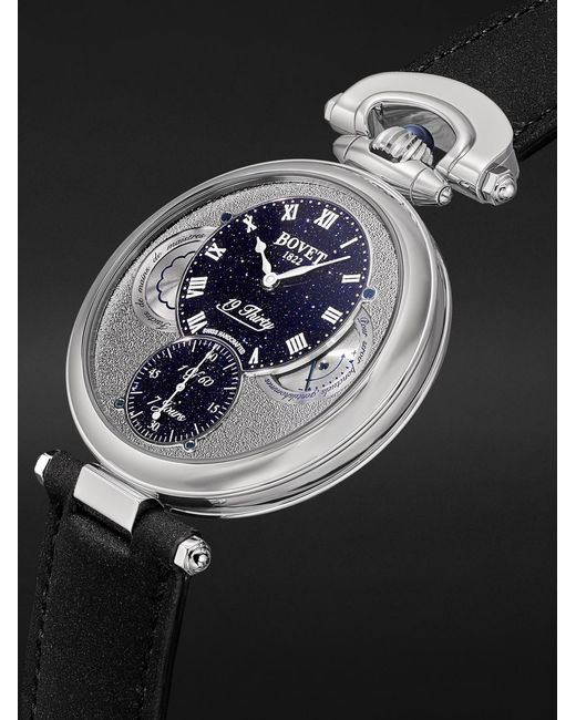 Bovet Black 19Thirty Limited Edition Hand-Wound Stainless Steel Watch, Ref. Nts0115 for men