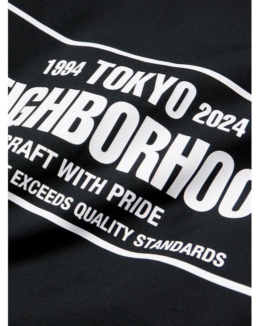 Gilet imbottito in tela con logo di Neighborhood in Black da Uomo