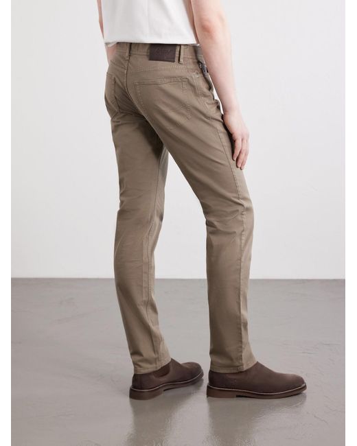 Brioni Natural Meribel Straight-Leg Cotton-Blend Trousers for men