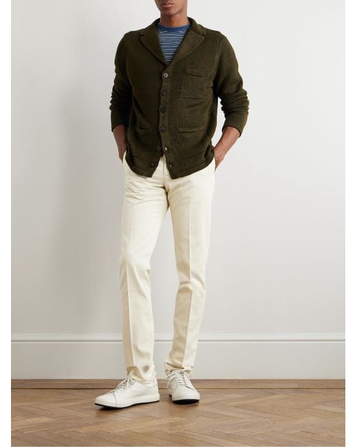 Incotex Venezia 1951 schmal geschnittene und schmaler zulaufende Hose aus Baumwoll-Twill in Stückfärbung in Natural für Herren