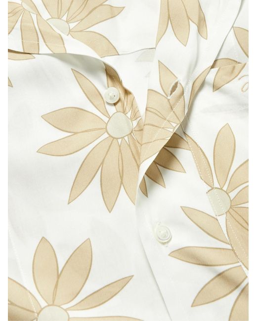 Jacquemus Natural Jean Camp-Collar Floral-Print Poplin Shirt for men