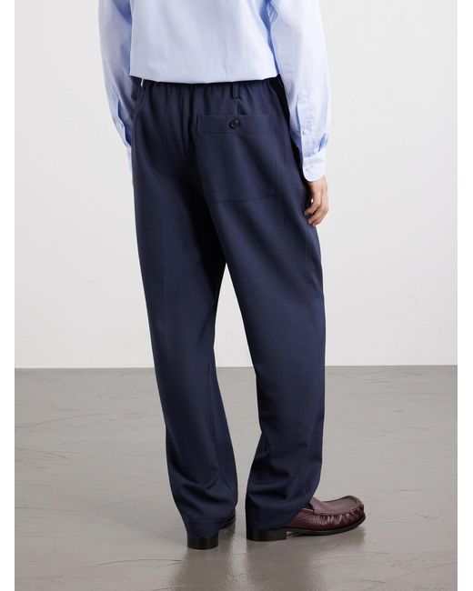 Dries Van Noten Blue Penny Straight-leg Wool Trousers for men