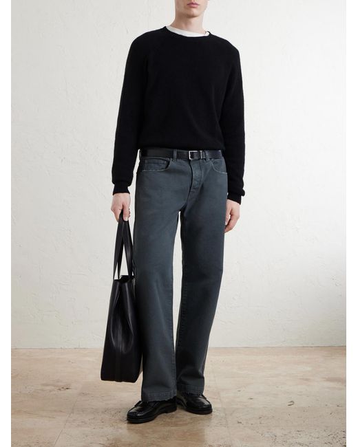 Massimo Alba Blue Oceano Straight-Leg Cotton Trousers for men