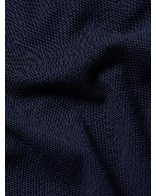 Stone Island Polohemd aus Piqué aus einer Baumwollmischung mit Logoapplikation in Blue für Herren