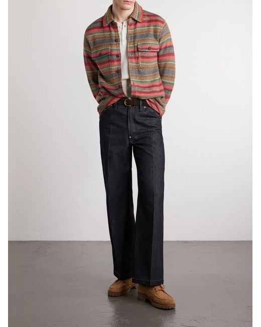 RRL Multicolor Matlock Striped Linen And Silk-Blend Shirt for men