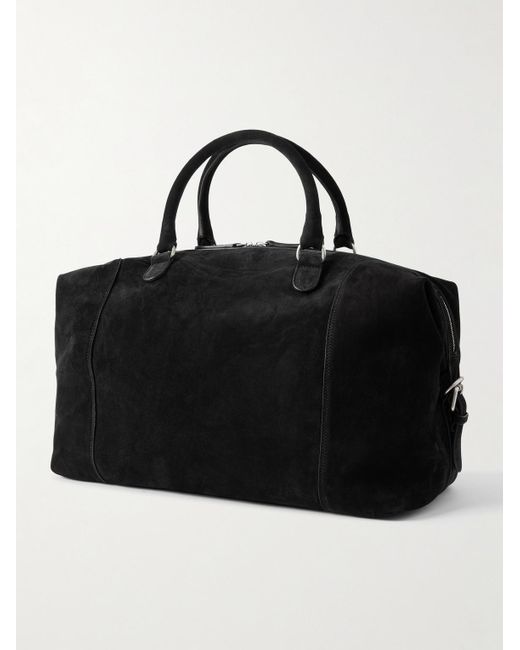 Officine Creative Black Jules 002 Suede Weekend Bag for men